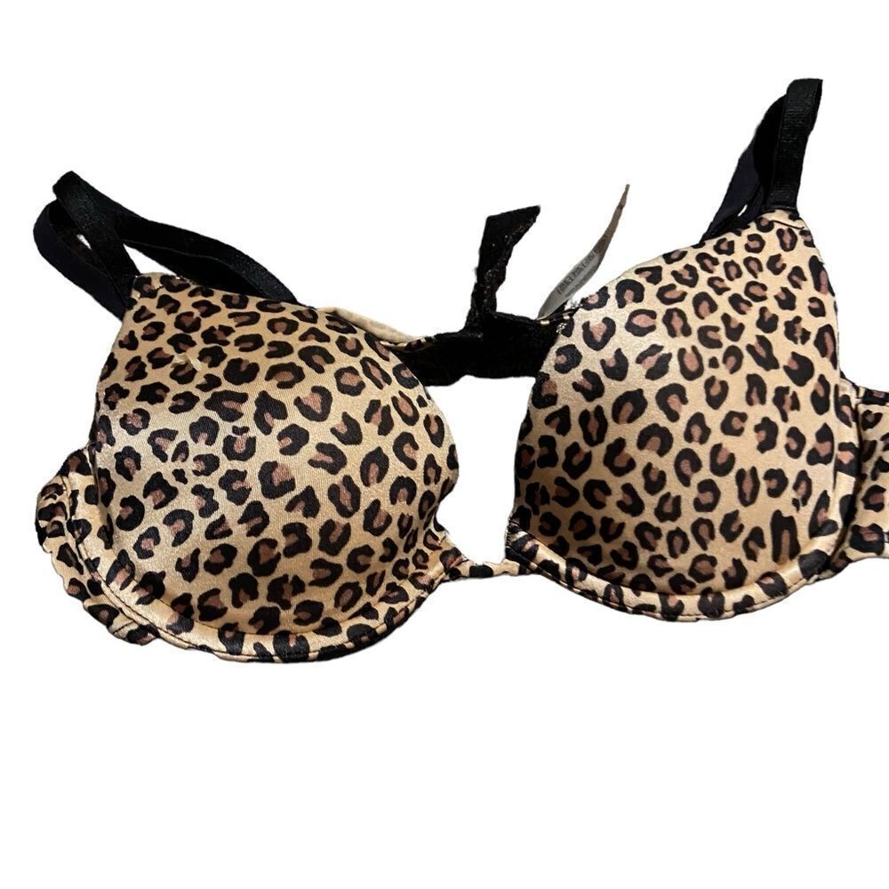 Wonderbra padded underwire leopard size 32B excellent condition see pics